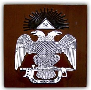 Scottish Rite 32nd Degree Wall Plaque in Black and White